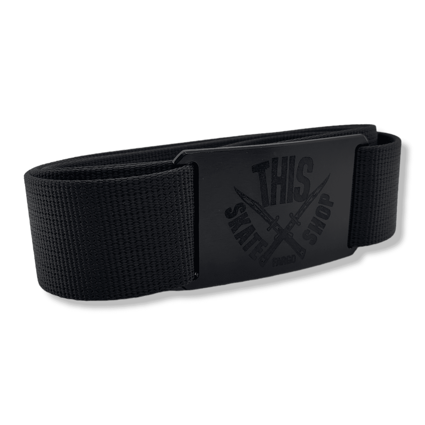 Grip6 | THIS Skateshop Midweight Belt - Black/Black (LIFETIME WARRANTY)