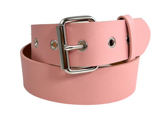 Funk Plus | 1 3/4" Plain Vegan Leather Belt - Matte Pink