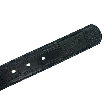 Loosey | Croc Skin Belt - Black