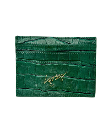 Loosey | Crock Skin Card Holder - Green