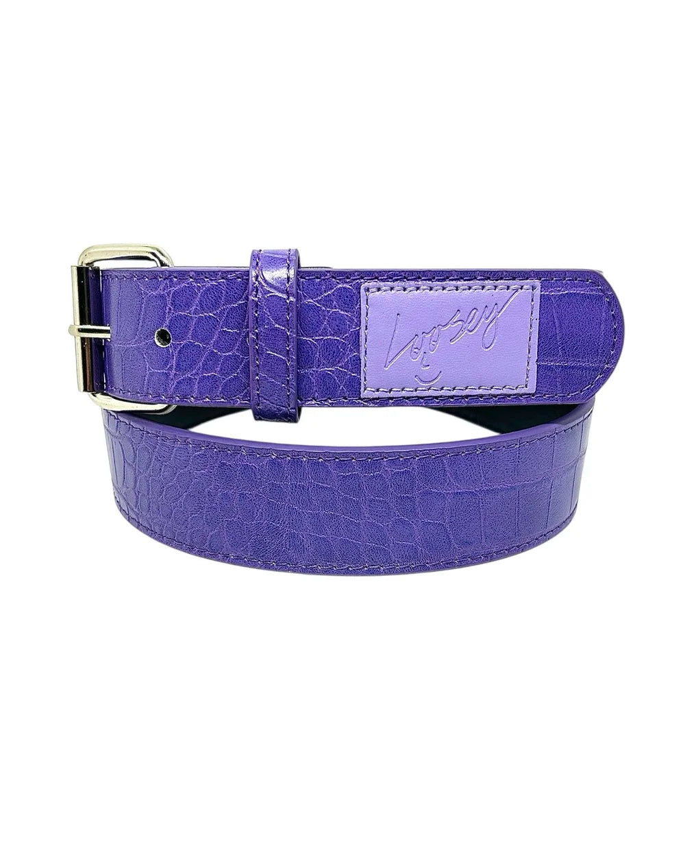 Loosey | Croc Skin Belt - Purple