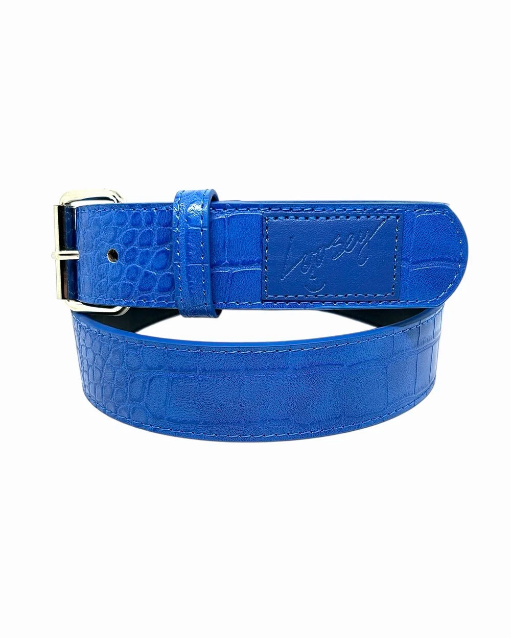 Loosey | Croc Skin Belt - Blue
