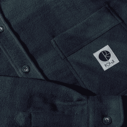 Polar | Mike Longsleeve Flannel Button Up Shirt - Navy/Teal