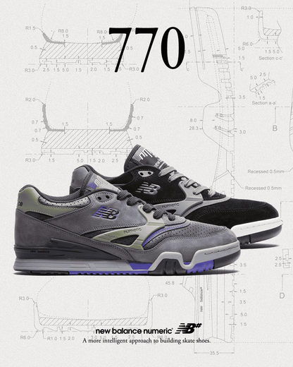 New Balance | Numeric 770 - Grey/Black/Olive/Purple