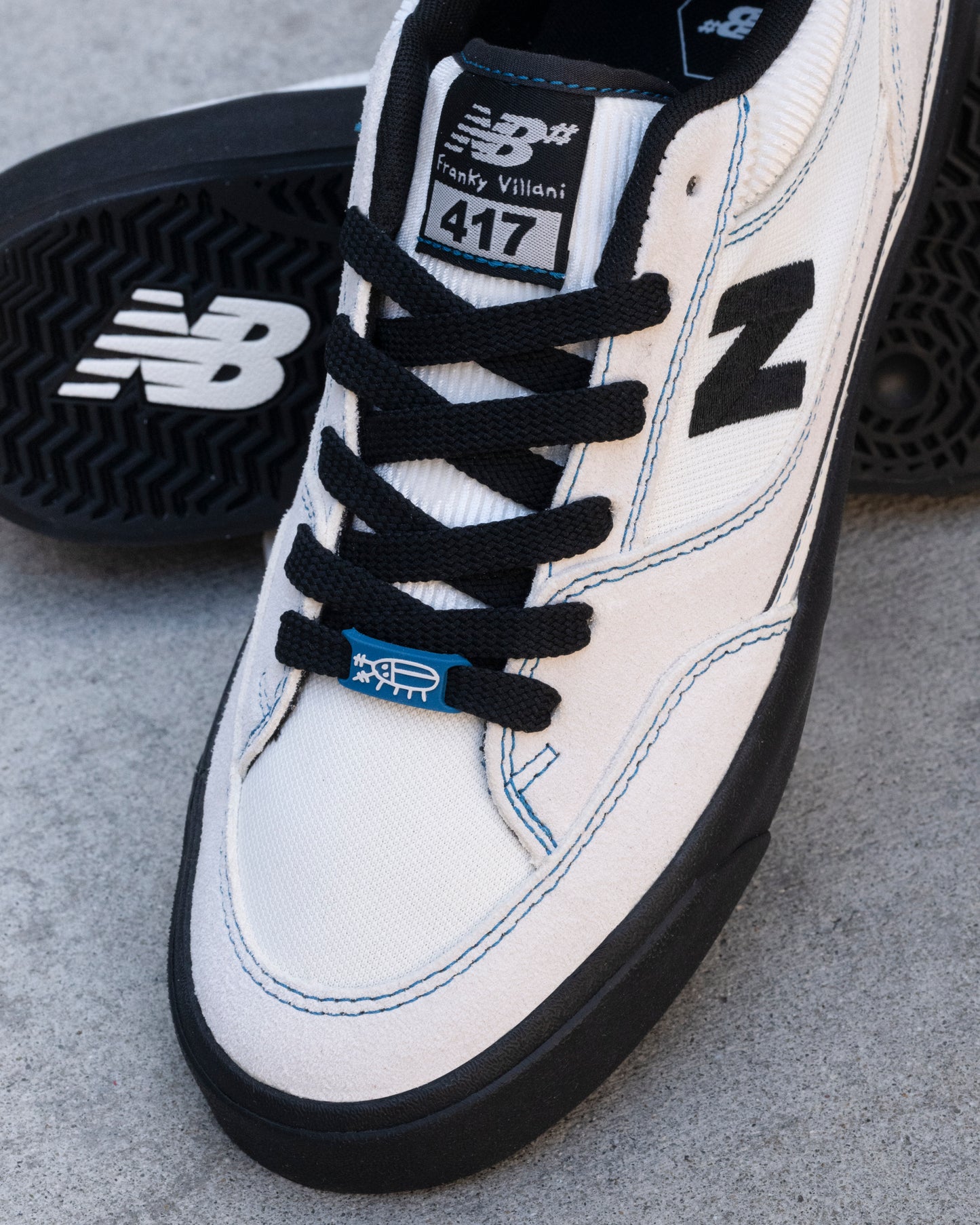 New Balance | Numeric Franky Villani 417 Low - White/Black/Blue