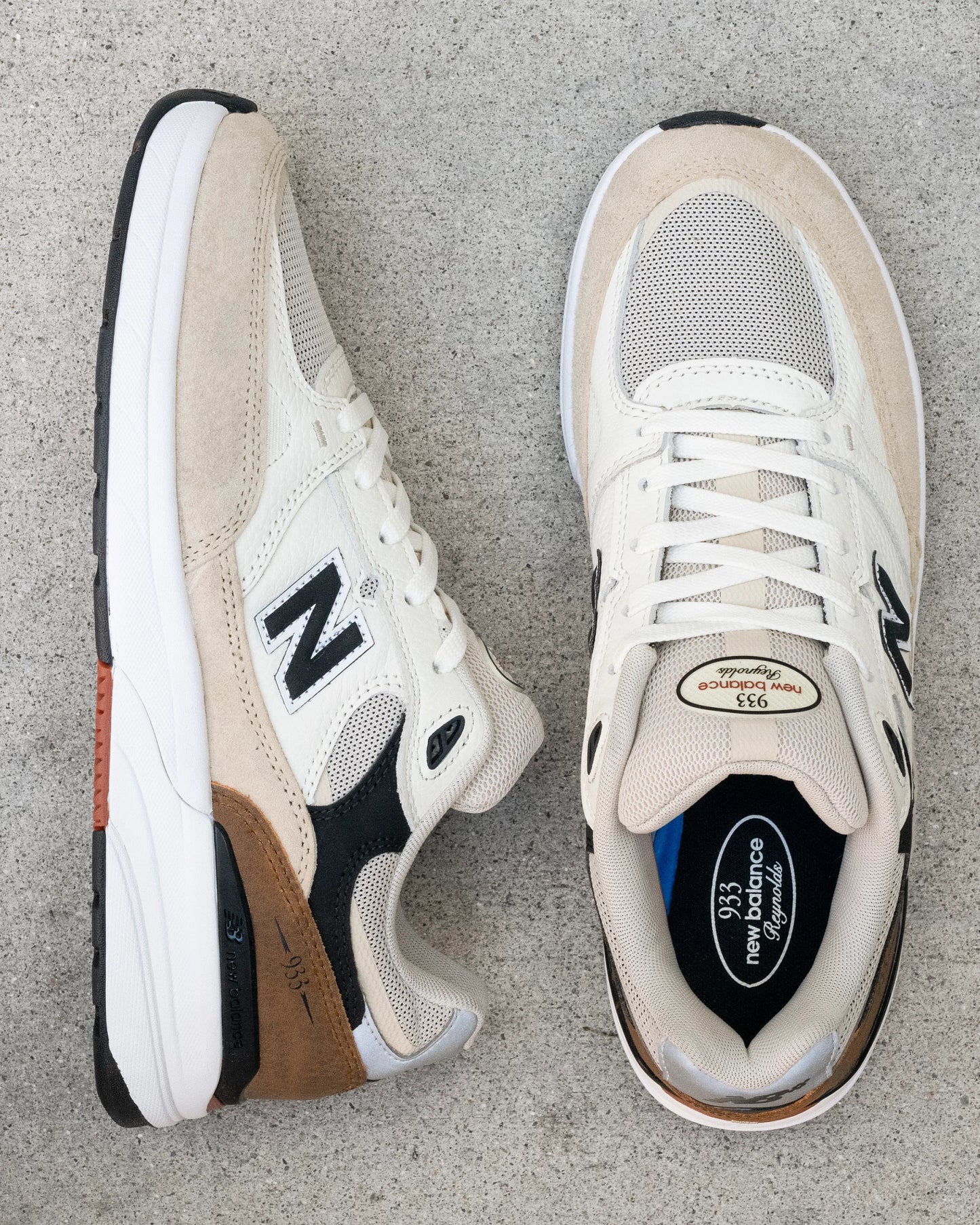 New Balance | Numeric Andrew Reynolds 933 - Brown/White - Quicksand/Seasalt (WIDE)