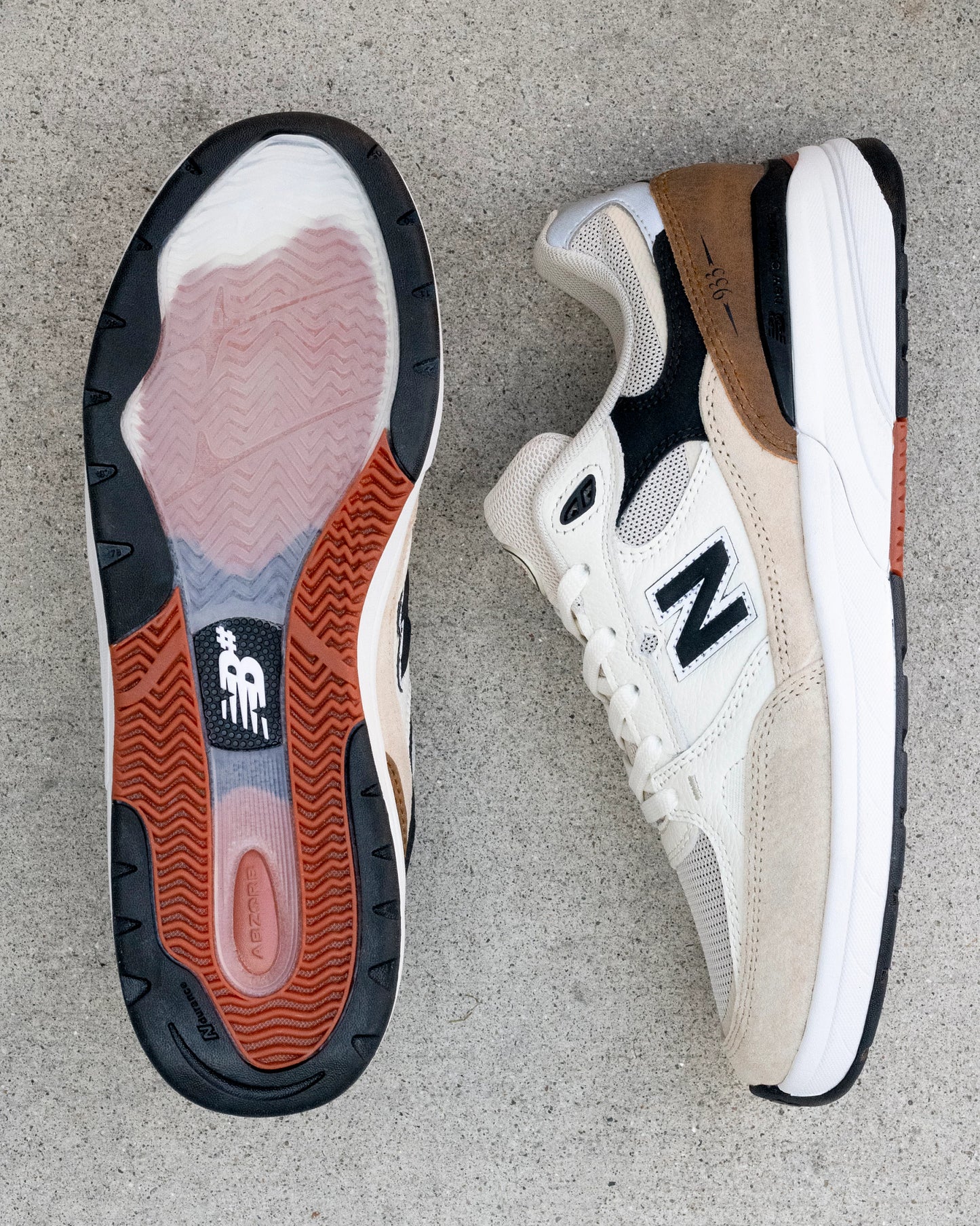 New Balance | Numeric Andrew Reynolds 933 - Brown/White - Quicksand/Seasalt (WIDE)