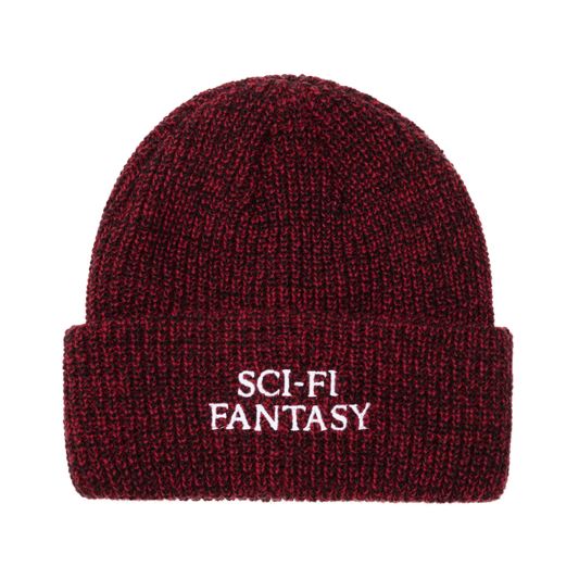 Sci-Fi Fantasy | Mixed Yarn Logo Beanie - Red/Black