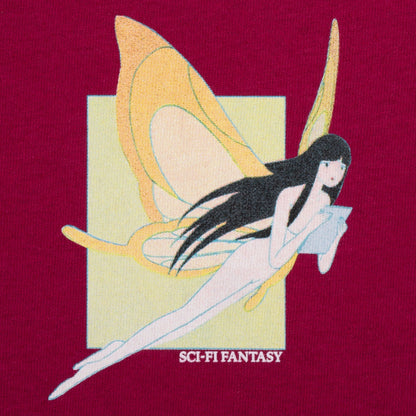 Sci-Fi Fantasy | Moth Girl Shirt - Berry