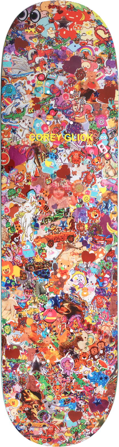 Sci-Fi Fantasy | 8.25” Corey Glick Sticker Collage Skateboard Deck