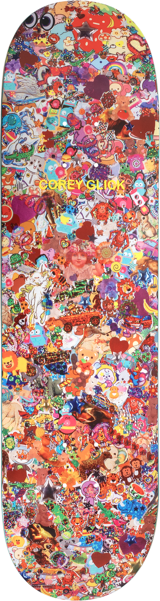 Sci-Fi Fantasy | 8.25” Corey Glick Sticker Collage Skateboard Deck