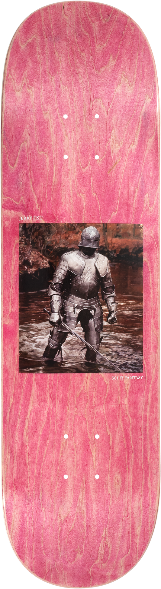 Sci-Fi Fantasy | 8.38” Jerry Hsu Knight Skateboard Deck (PINK WOOD)