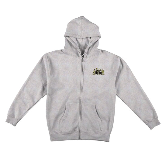 Anti-Hero | Anti-Heiro Zip Up Sweatshirt - Heather Grey