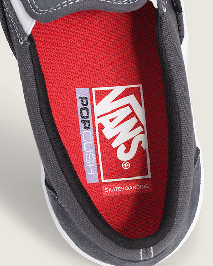 Vans | Skate Slip-On Skateboarding Shoes - Charcoal Grey/White