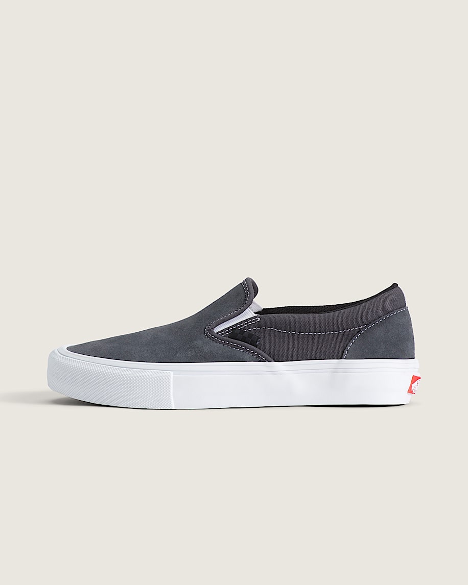 Vans | Skate Slip-On Skateboarding Shoes - Charcoal Grey/White