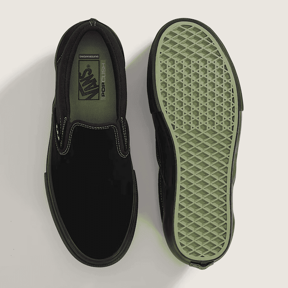 Vans | Skate Slip-On - Black/Black/Olive
