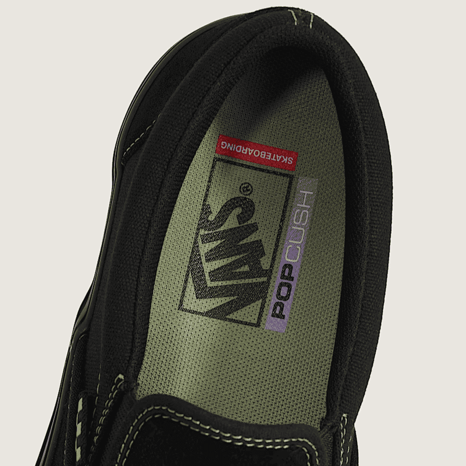 Vans | Skate Slip-On - Black/Black/Olive