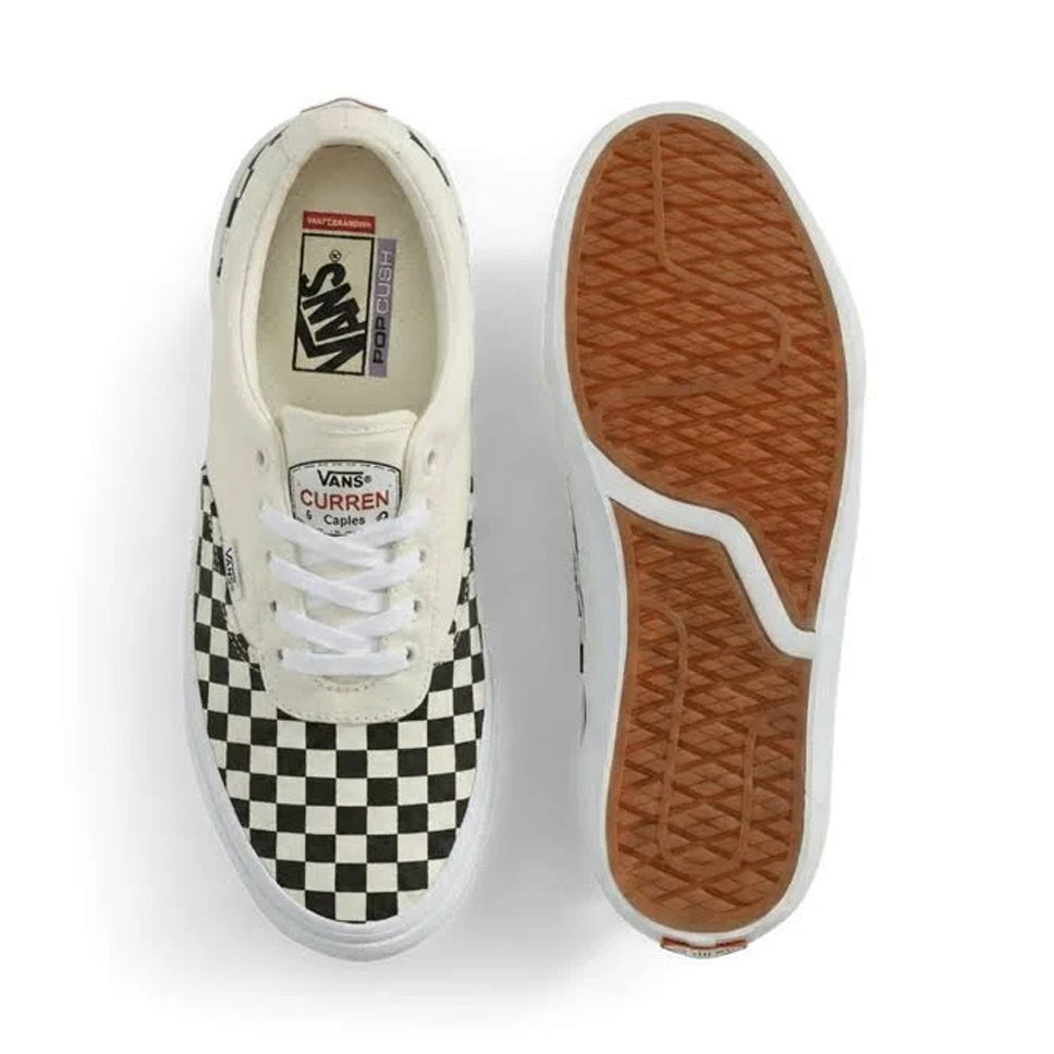Vans | Skate Curren Caples Skateboarding Shoes - Checkerboard Black/White Canvas