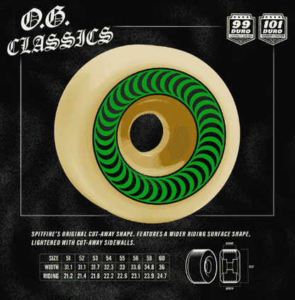 Spitfire | 56mm/99a Formula Four Wheels - Purple Swirl OG Classics Shape