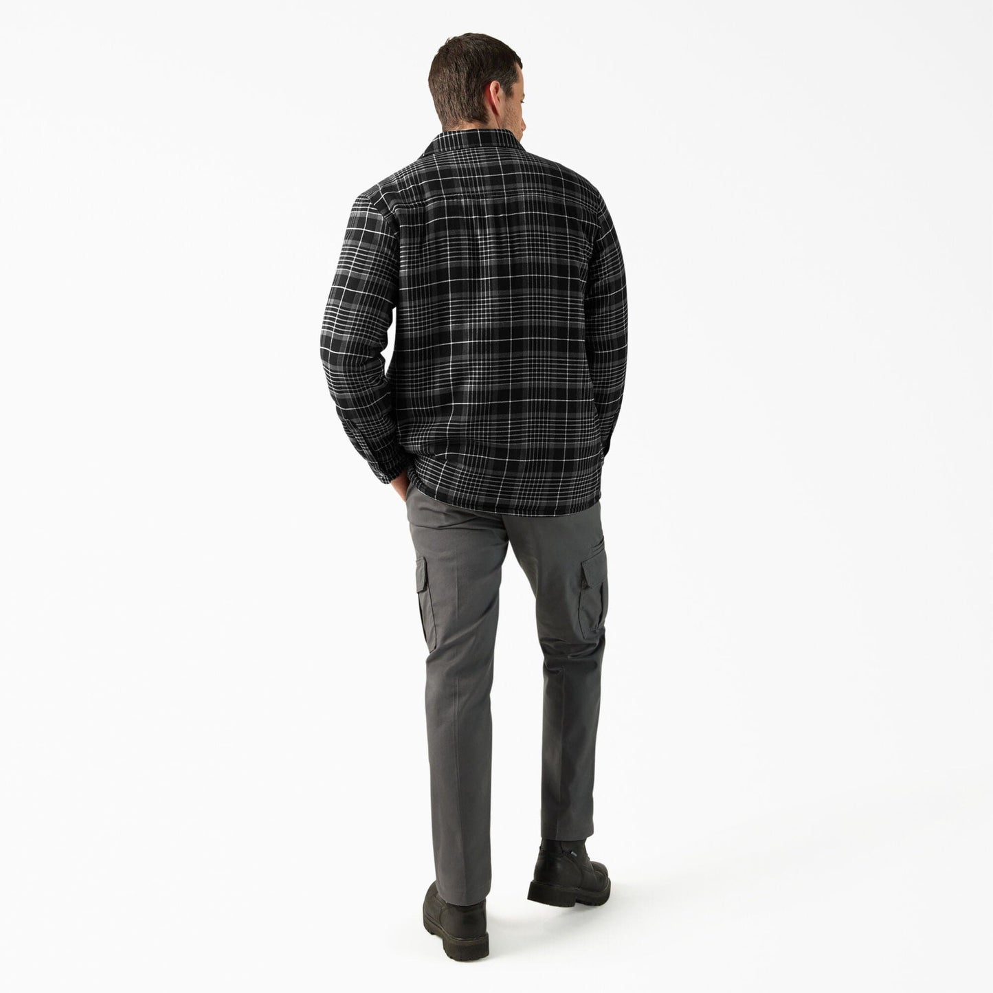 Dickies | Flannel Sherpa Lined Shacket - Black