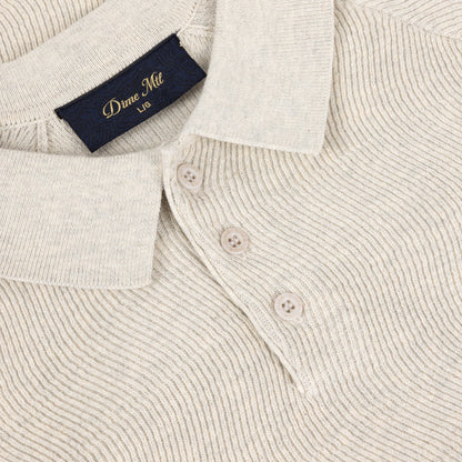 Dime | Cable Knit Polo shirt - Oatmeal