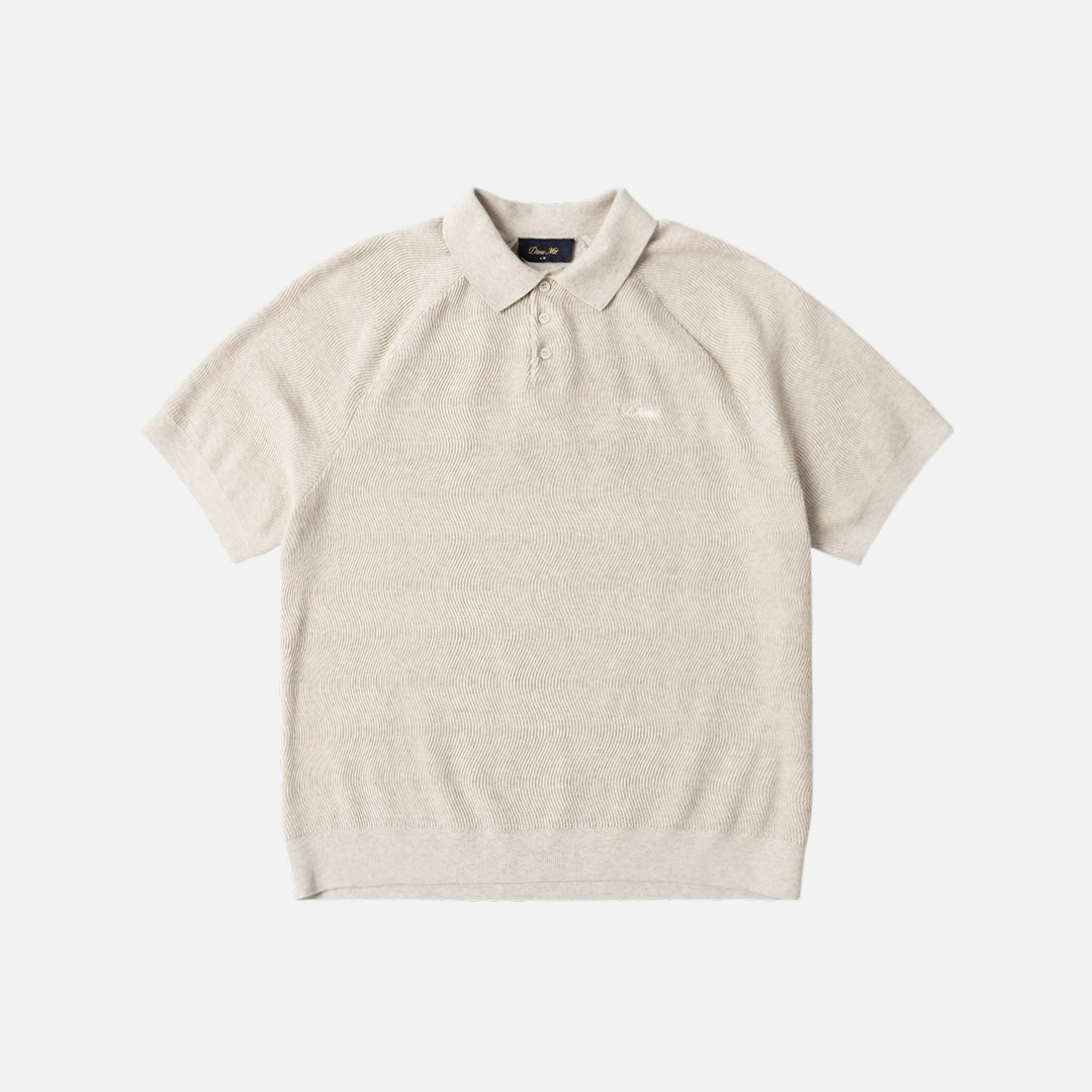 Dime | Cable Knit Polo shirt - Oatmeal