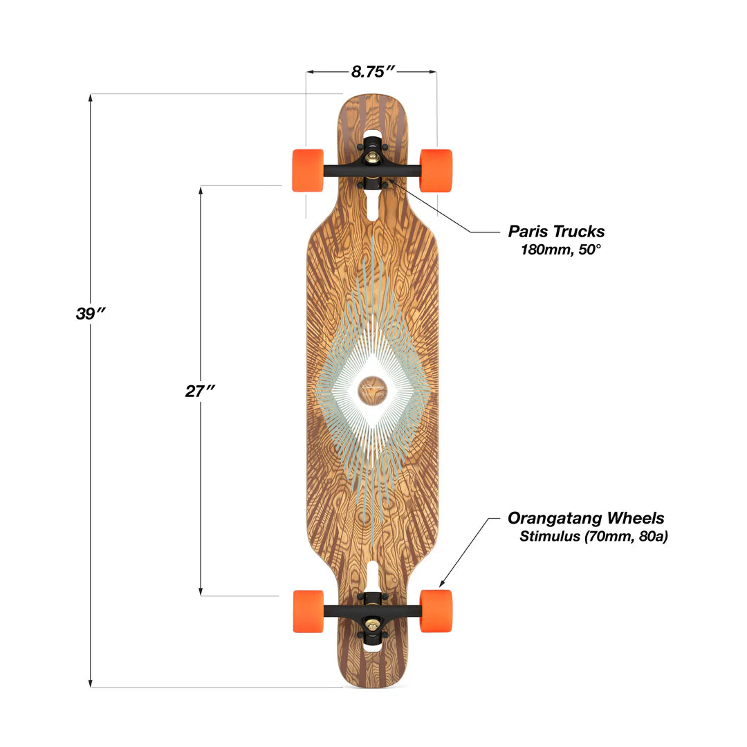 Loaded | 39" Tan Tien Prism Flex 1 Complete - 70mm/80a Stimulus Wheels