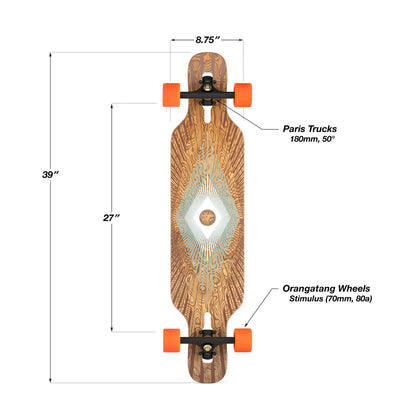 Loaded | 39" Tan Tien Prism Flex 1 Complete - 70mm/80a Stimulus Wheels