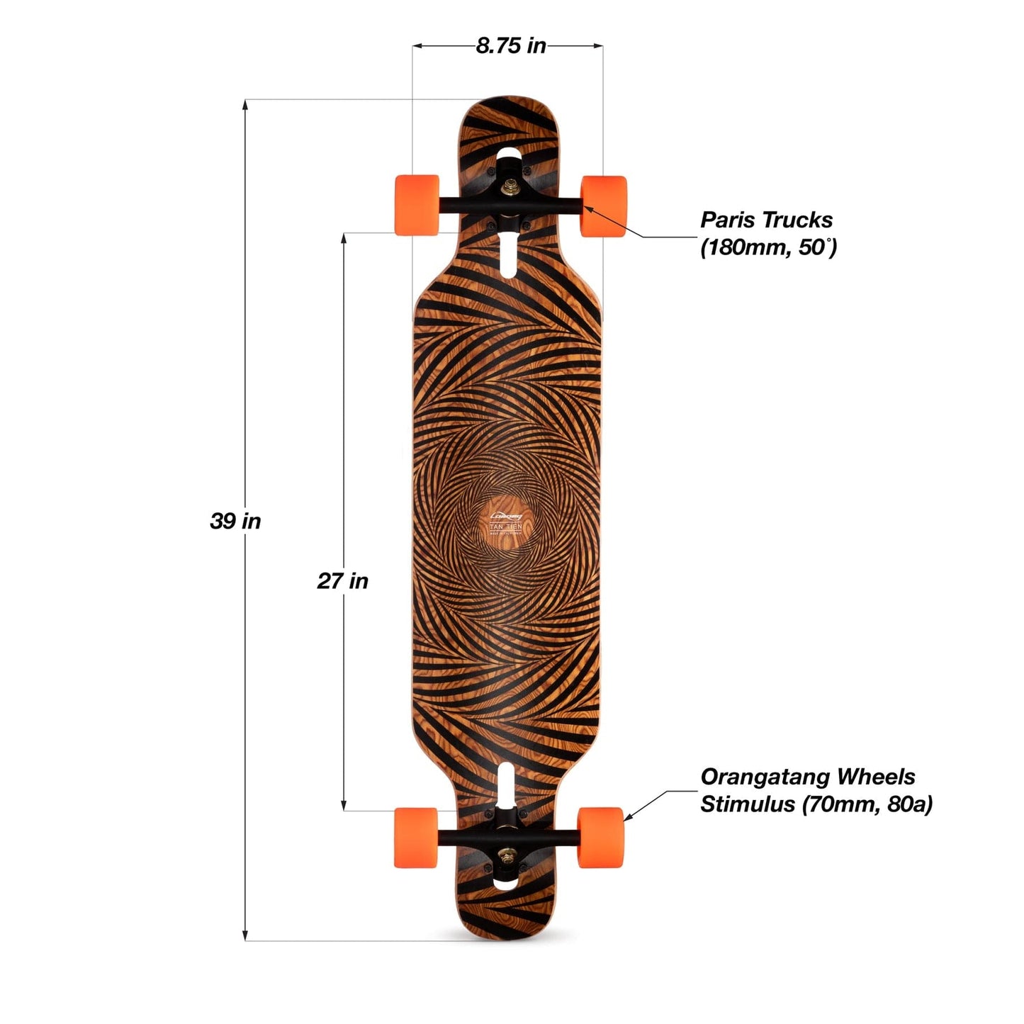 Loaded | 39" Tan Tien Complete - 70mm/80a Stimulus Wheels - Flex 1