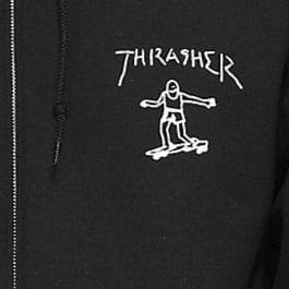 Thrasher | Gonz Logo Zip Up Hoodie - Black