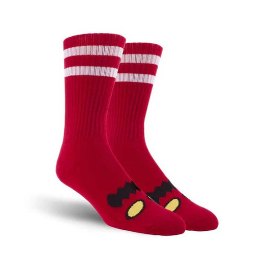 Toy Machine | Monster Face Crew Socks - Red