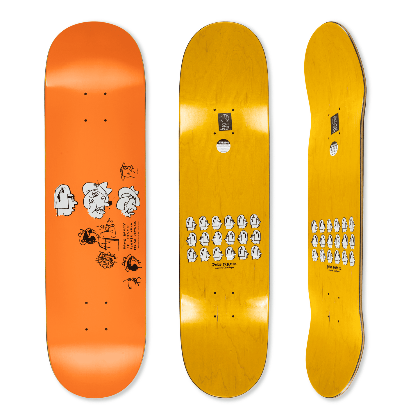 Polar | 8.5" Dane Brady MIA Deck (Orange)