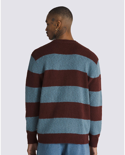 Vans | Darby Stripe Crew Sweater - Bitter Chocolate