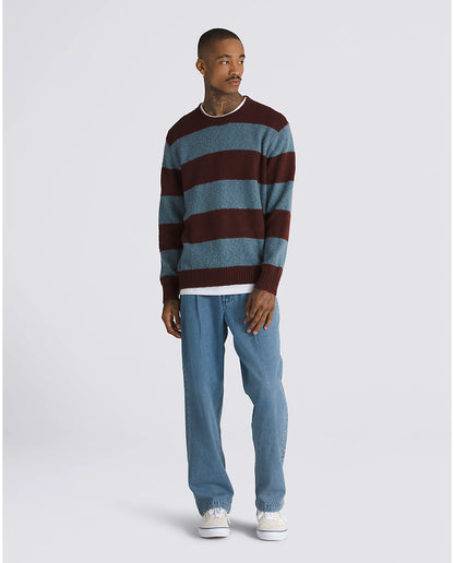 Vans | Darby Stripe Crew Sweater - Bitter Chocolate