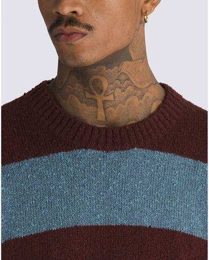 Vans | Darby Stripe Crew Sweater - Bitter Chocolate