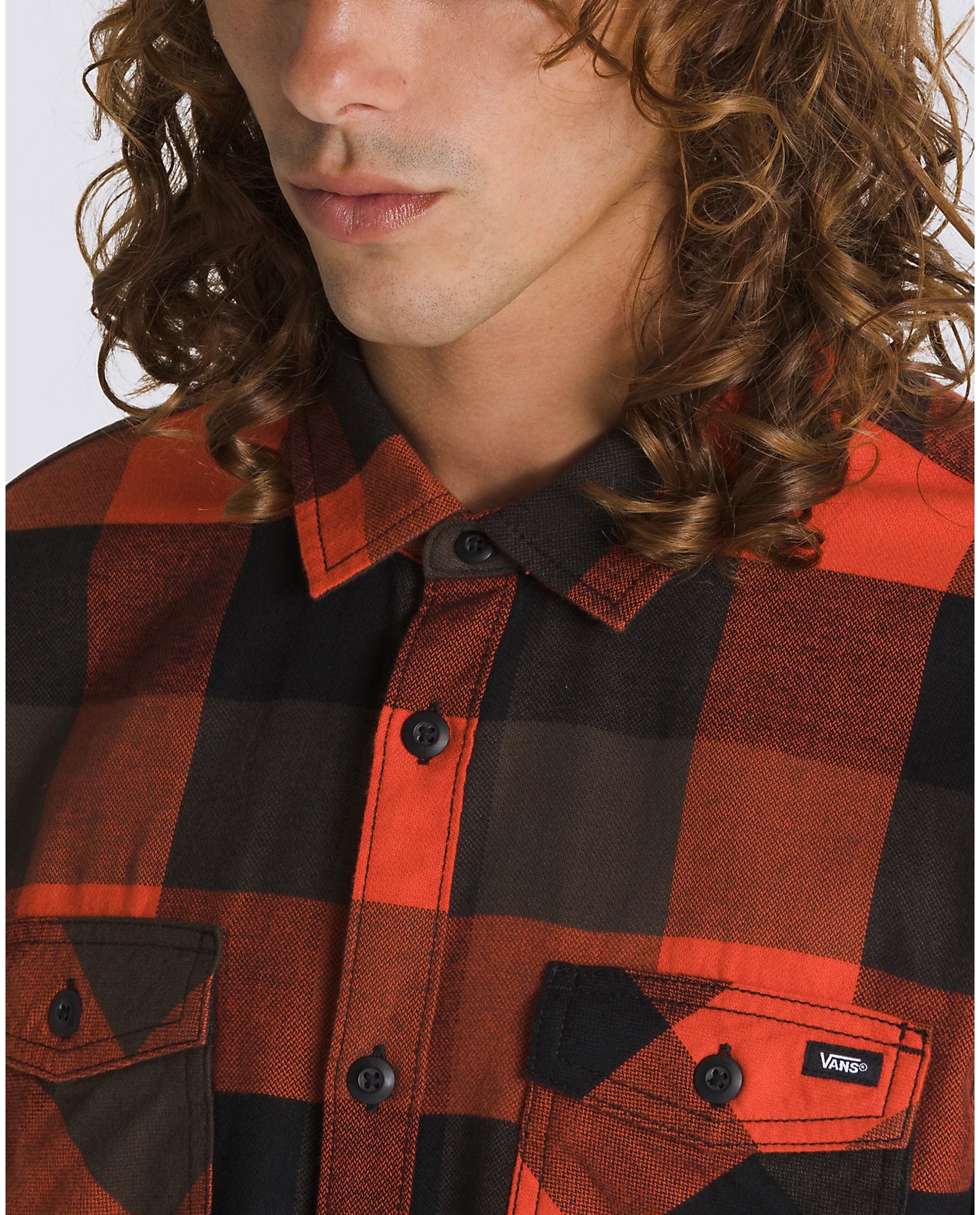 Vans | Box Flannel Classic Button Up Shirt - Black/Fiesta