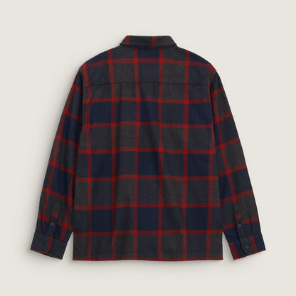 Vans | Larkspur Plaid Flannel Longsleeve Shirt - Parisian Night Blue