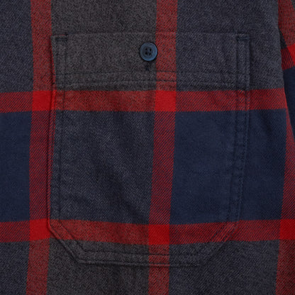 Vans | Larkspur Plaid Flannel Longsleeve Shirt - Parisian Night Blue