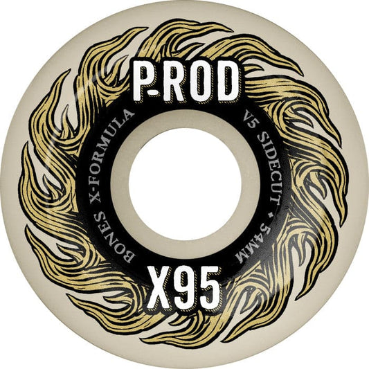 Bones | 54mm/95a P-Rod Pro X95 V5 Sidecut Wheels - White