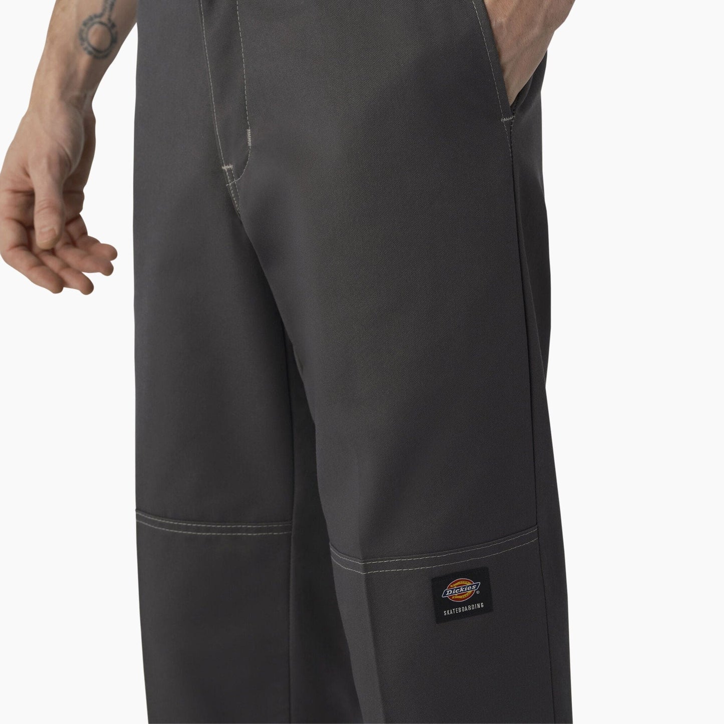 Dickies | Regular Fit Double Knee Skateboarding Pants - Charcoal/Grey Stitching