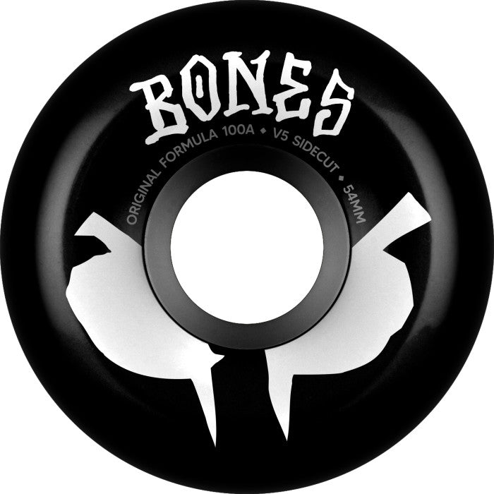 Bones | 54mm/100a Original Formula Wheels - V5 Shape - Black