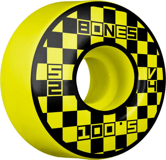 Bones | 100's - 52mm/100a V4 Wide - Block Party Yellow