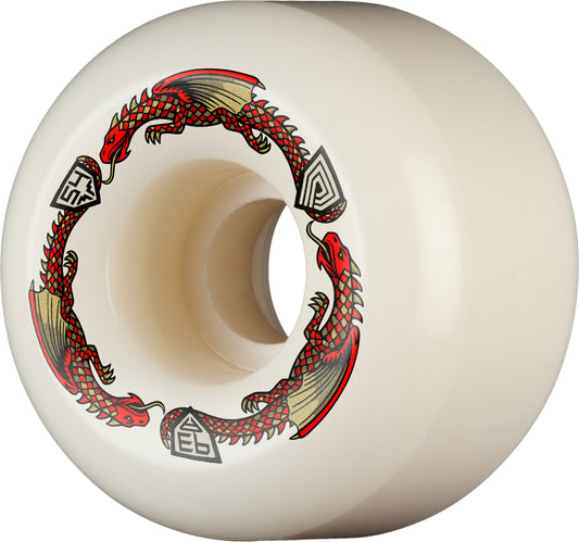 Powell Peralta | 54mm/93a 39mm Wide Dragon Formula A2 Skateboard Wheels - White/Red