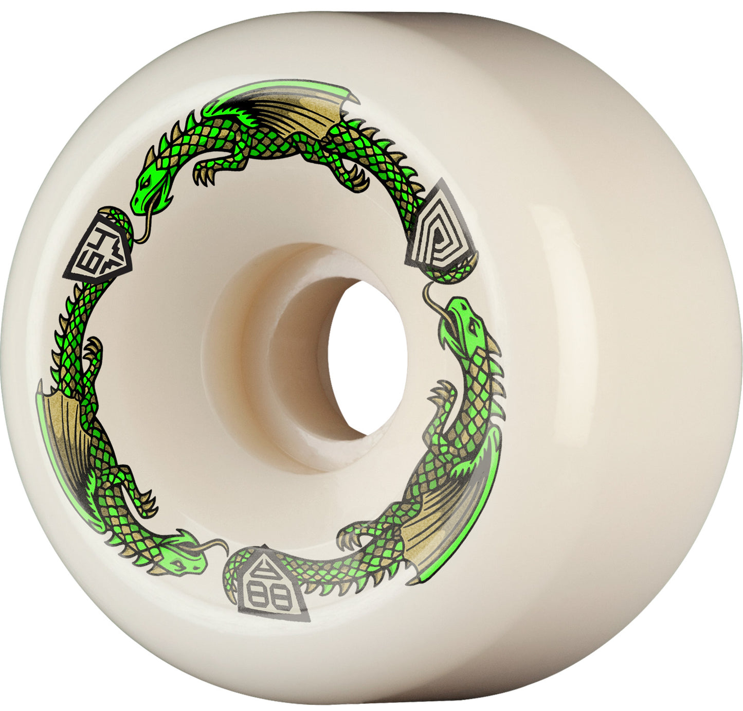 Powell Peralta | 64mm/88a Dragon Formula Skateboard Wheels - Bomber Shape