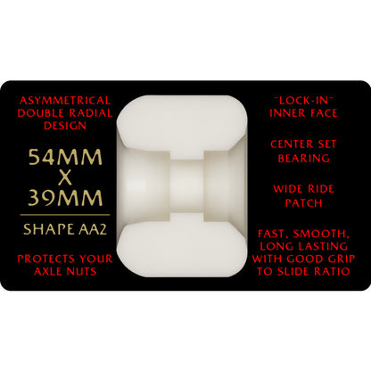 Powell Peralta | 54mm/93a 39mm Wide Nano Rats Dragon Formula AA2 Wheels - White/Red