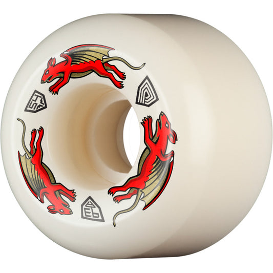 Powell Peralta | 54mm/93a 39mm Wide Nano Rats Dragon Formula AA2 Wheels - White/Red
