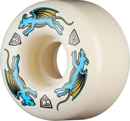 Powell Peralta | 53mm/97a/34mm Wide Dragon Formula AV4 Shape Wheels - White/Blue