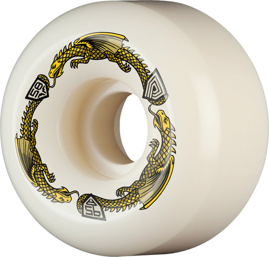 Powell Peralta | 58mm/95a/33mm Wide Dragon Formula Ratbone II Shape Wheels - White/Yellow