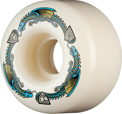 Powell Peralta | 54mm/97a Dragon Formula V4 Skateboard Wheels - White/Blue
