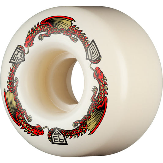 Powell Peralta | 54mm/93a 34mm Wide Dragon Formula V4 Wheels - White/Red